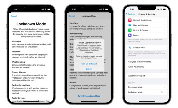 iPhone, iPad i Mac dobivaju “Lockdown Mode”  blokiranja špijunskog softvera
